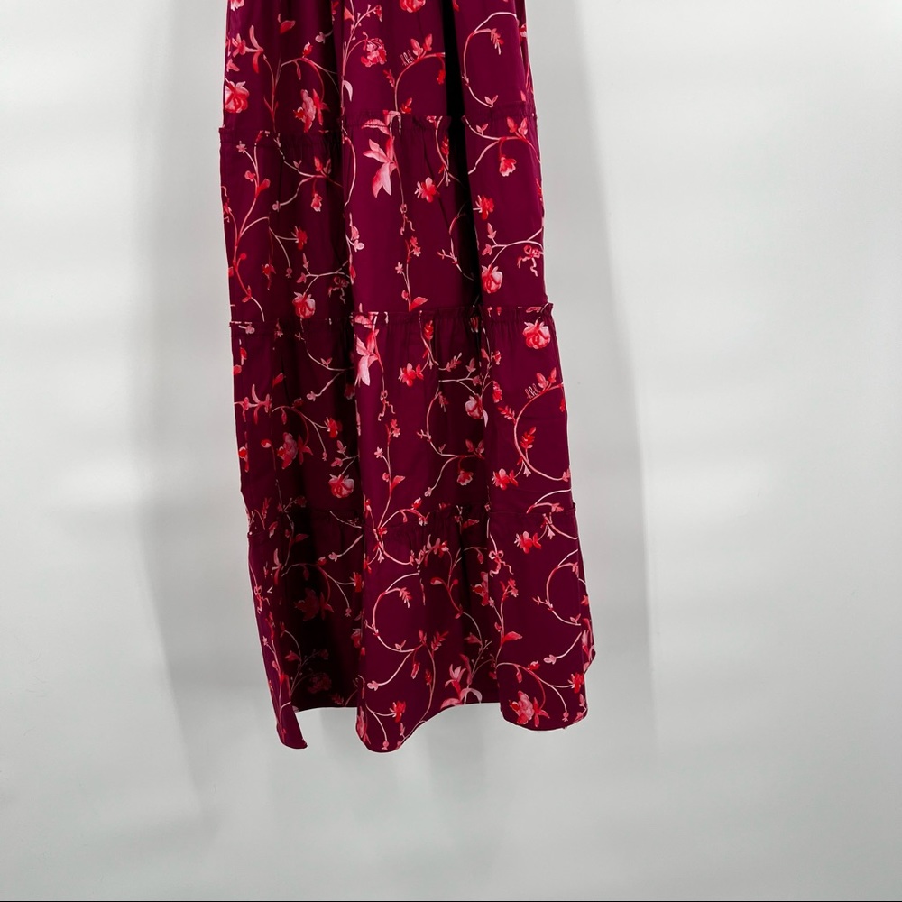 NWT HILL HOUSE Ellie Nap Dress Burgundy Botanical - Picture 10 of 15